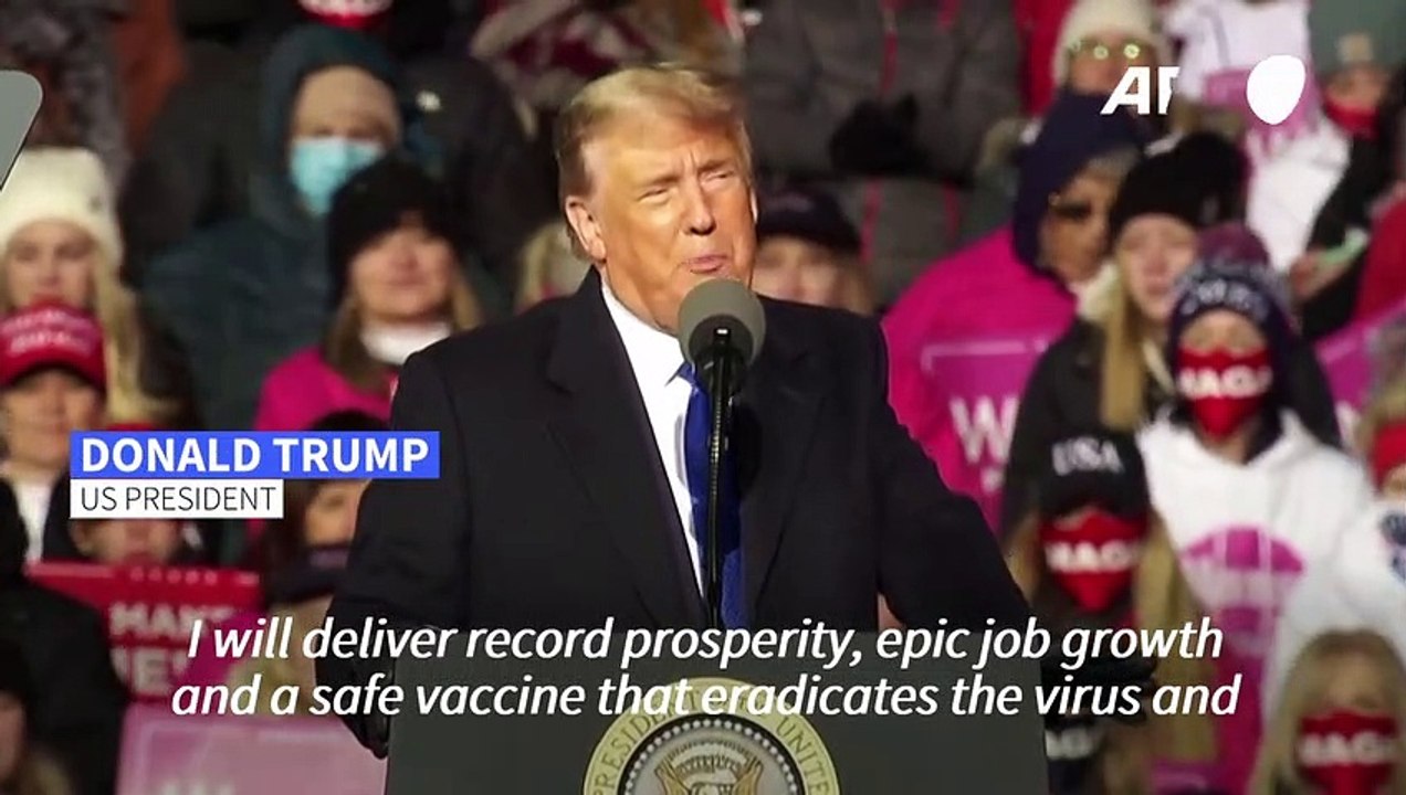 Trump promises 'prosperity, epic job growth and a safe vaccine'