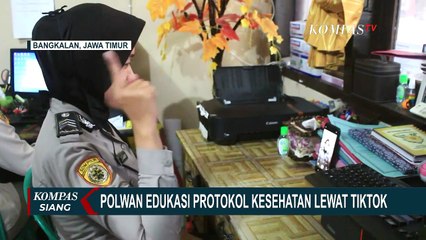 Polwan Edukasi Protokol Kesehatan Lewat TikTok