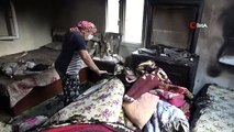 Ev sahipleri yanan evlerini görünce gözyaşlarını tutamadı