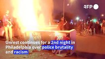 Second night of unrest in Philadelphia following Black man's death