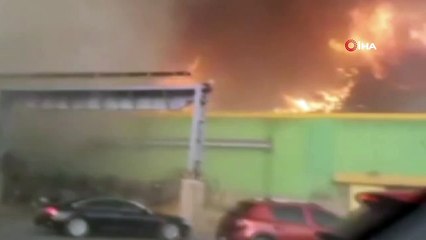 Hatay’daki yangında hortum aracı uçurdu, içindeki iş kadını yaralandı