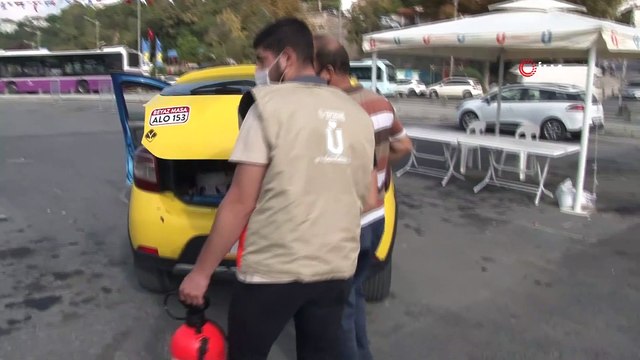 Üsküdar'da toplu taşıma araçları dezenfekte edildi
