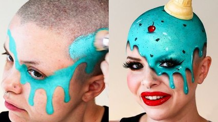 How This Makeup Artist Transforms Into Melting Ice Cream | Re-Gram