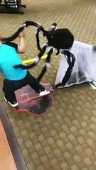 Kid Scared by Halloween Spider