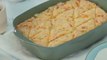 Sausage Gravy Casserole with Cheddar-Cornmeal Biscuits