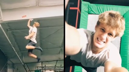 No Big Deal, Just Grabbing A Cell Phone From The Ceiling!