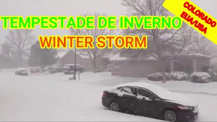 FORTE TEMPESTADE DE INVERNO NO COLORADO EUA - STRONG WINTER STORM IN COLORADO USA