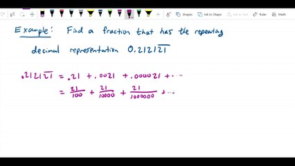 Infinite series - Repeating decimal