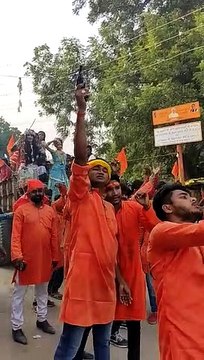 मूर्ति विसर्जन के दौरान हर्ष फायरिंग करने का वीडियो सोशल मीडिया पर वायरल