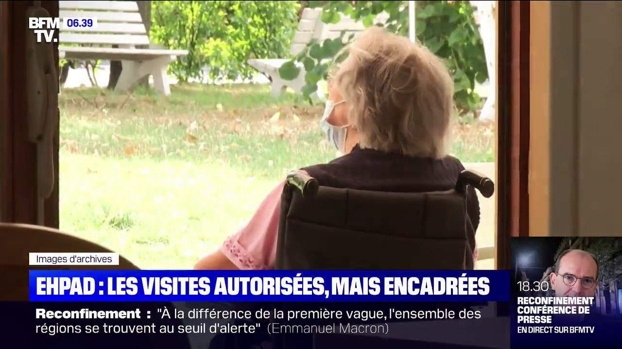 Reconfinement: visites autorisées mais encadrées dans les Ehpad