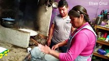 Así se preparan unas ricas y exquisitas TORTILLAS AZULES  a mano en el metate