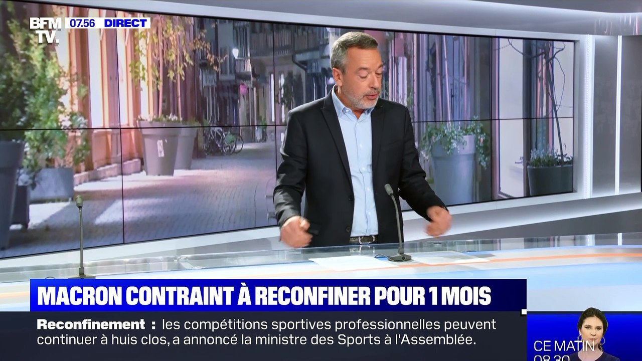 L’édito de Matthieu Croissandeau: Macron contraint de confiner pour 1 mois - 29/10