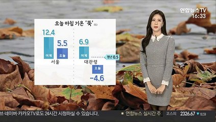 [날씨] 내일 아침도 '쌀쌀'…낮동안 동해안 산발적 빗방울