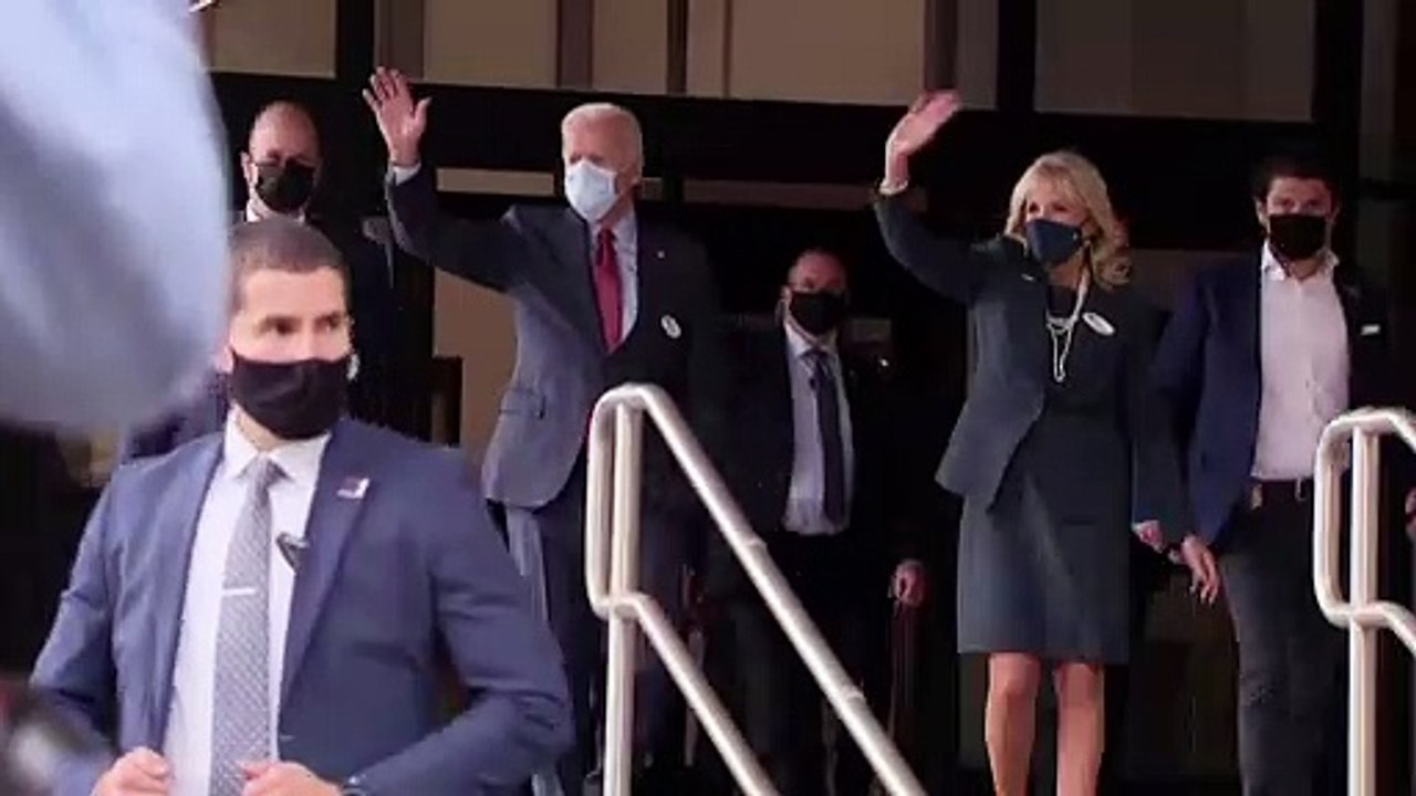 Democrat candidate Joe Biden votes early ahead of US election