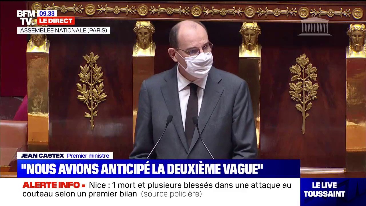 Jean Castex: "Dans le secteur privé, toutes les fonctions qui peuvent être télétravaillées doivent l'être 5 jours sur 5"