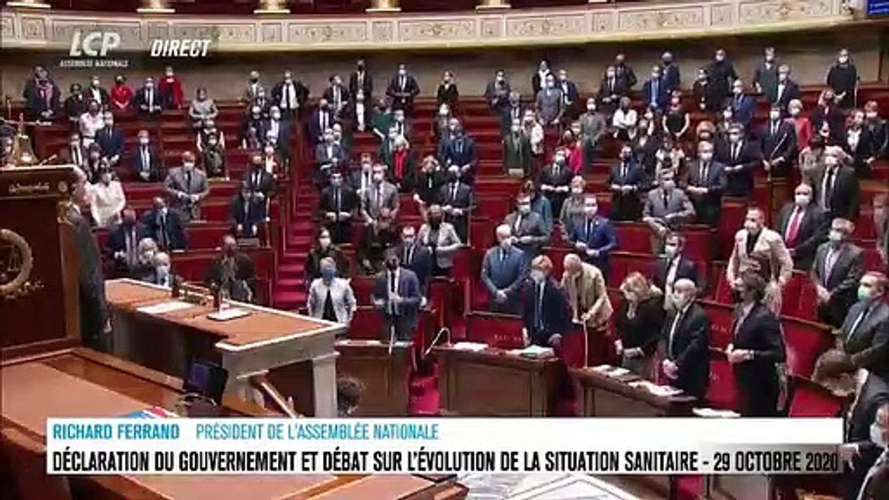 Attaque au couteau à la basilique Notre-Dame à Nice: Regardez la minute de silence observée ce matin à l'Assemblée nationale - VIDEO