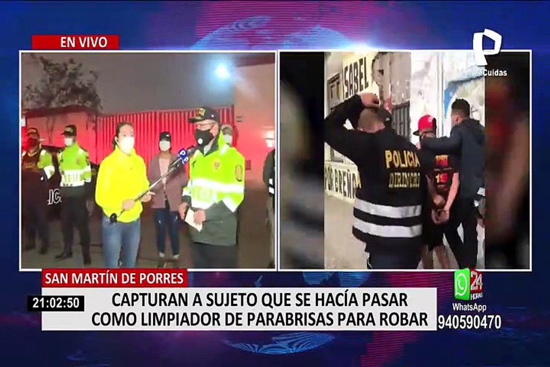 SMP: capturan a delincuente que simulaba limpiar parabrisas para robar a pasajeros