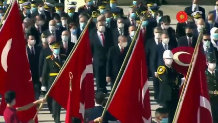 Cumhuriyet'in 97. yılında devlet erkanından Anıtkabir ziyareti