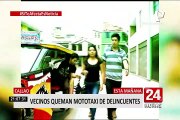 Callao: Vecinos hartos de robos incendian mototaxi de delincuentes