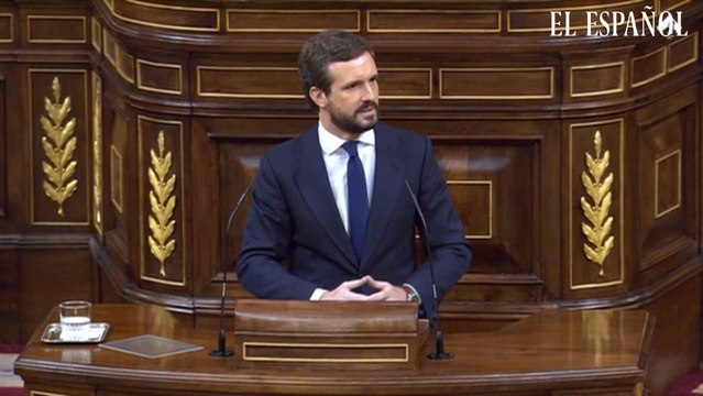 Casado defiende la abstención del PP a la prórroga y denuncia la ausencia de Sánchez