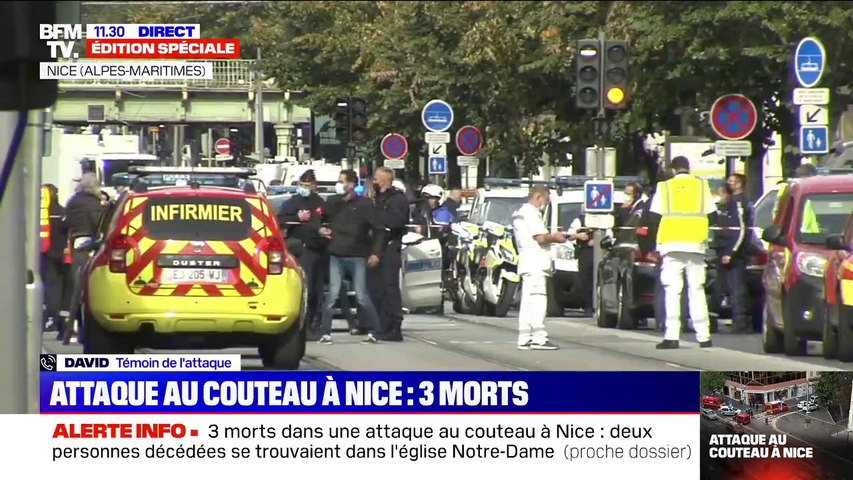 Ref:x7x4ox8 Le témoignage d un commerçant près de l église Notre-Dame de Nice