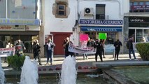 Hosteleros de Mérida se concentran en rechazo a la reducción de aforo en sus locales