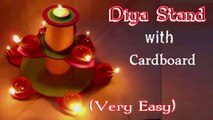 How to Make Diya Stand for Diwali | Cardboard Diya Stand | Diwali Decoration Ideas At Home 2020 | Diya Stand Making Ideas