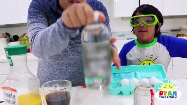 Eggs in different Liquids science experiments!!!