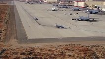 Elephant walk At Edwards Air Force Base During Aerospace Valley Hybrid Air Show