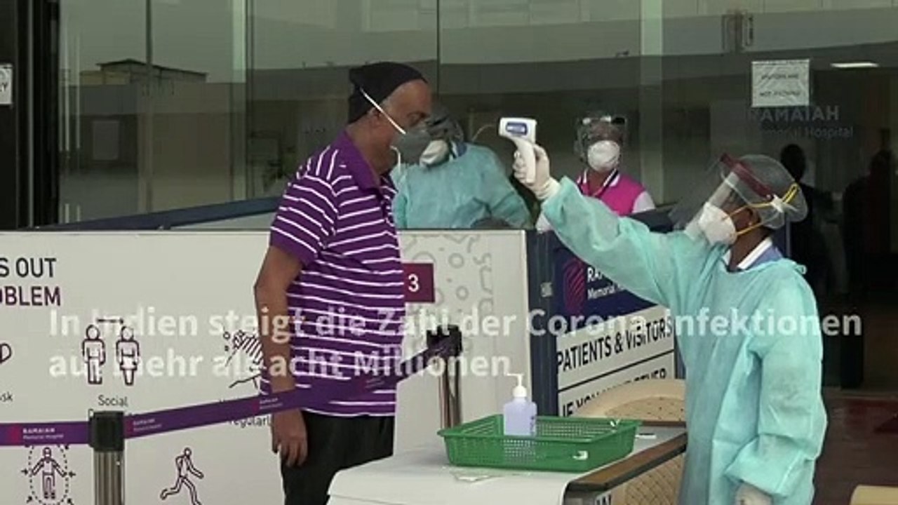 Mehr als acht Millionen Corona-Infektionen in Indien