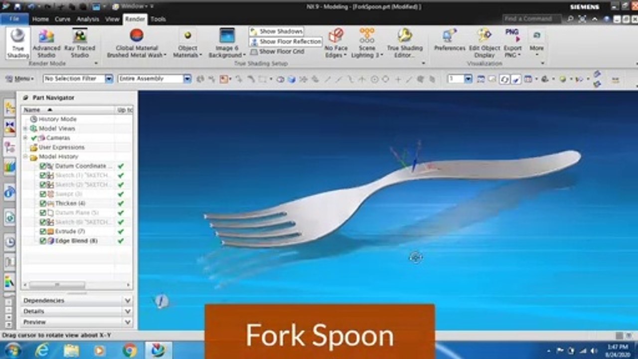Siemens NX - Fork Spoon Tutorial