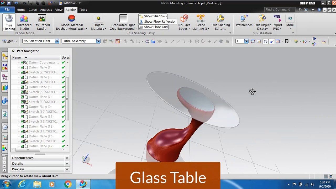 Siemens NX - Glass Table Tutorial