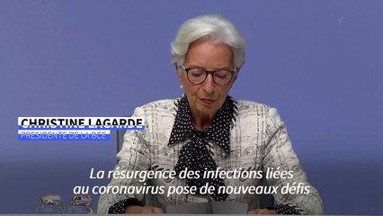 Virus: "la reprise économique dans la zone euro perd de l'élan" déclare Lagarde