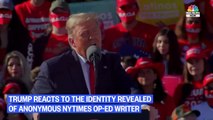 Trump Reacts To Revealed Identity Of ‘Anonymous’ NYTimes Op-Ed Writer Miles Taylor