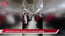 Metroda İstiklal Marşı ve saygı duruşu