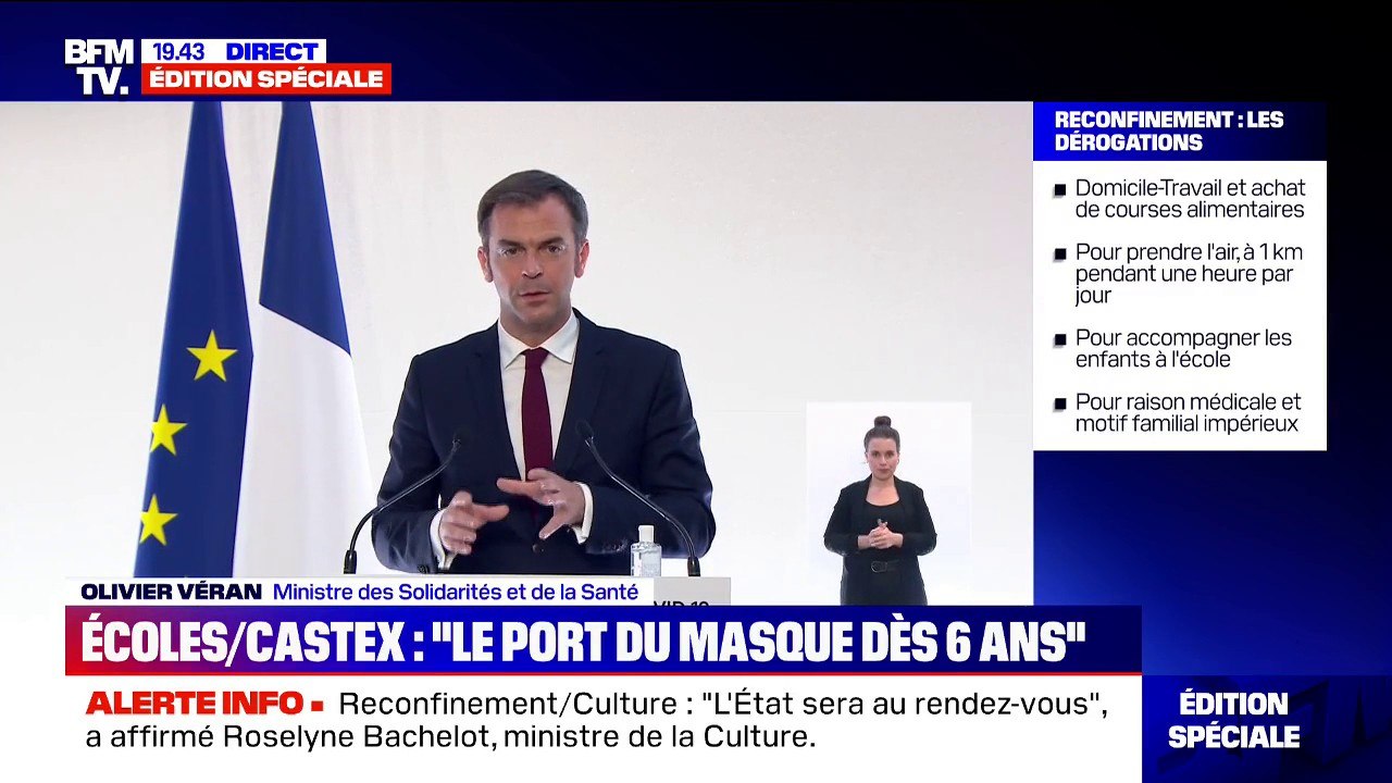 Olivier Véran: "Si nous sommes solidaires (…) nous pouvons réussir à faire baisser rapidement le nombre de cas"