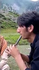 neelum valley local flute  player