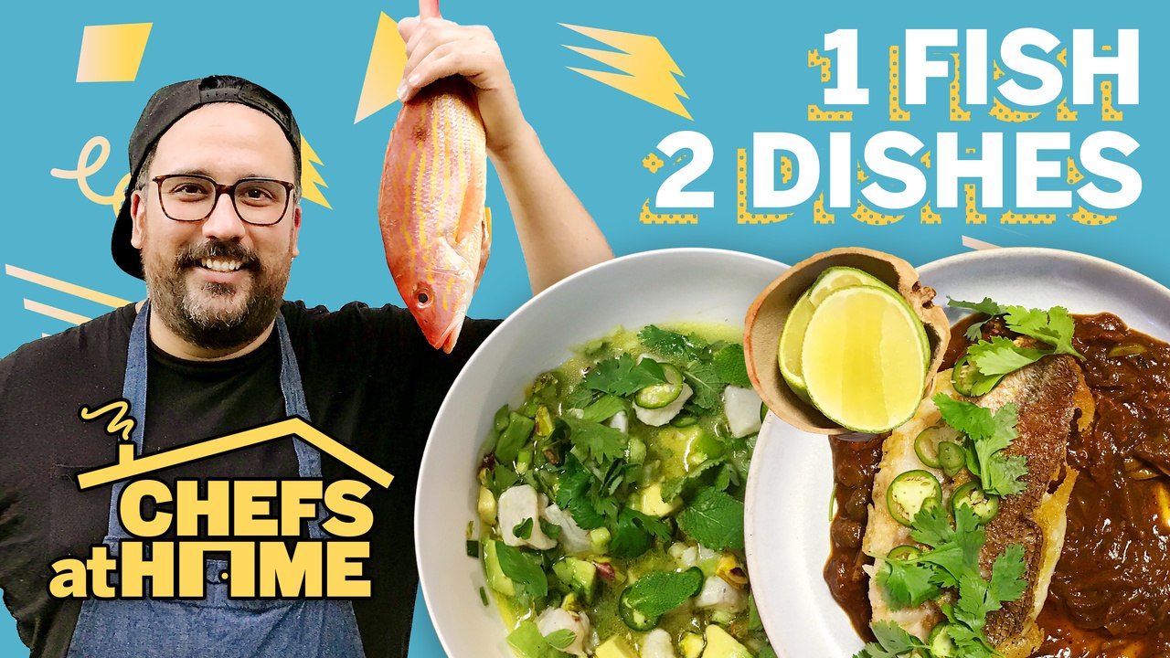 Pro Chef Makes 2 Seafood Dishes with 1 Fish | Chefs at Home | Food & Wine