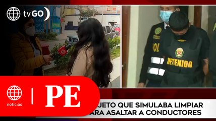 Policía capturó a delincuente que simulaba limpiar parabrisas para asaltar | Primera Edición