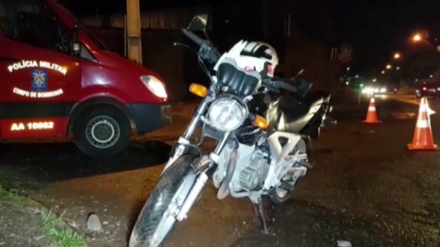 Mulher é socorrida em colisão no Pioneiros Catarinenses