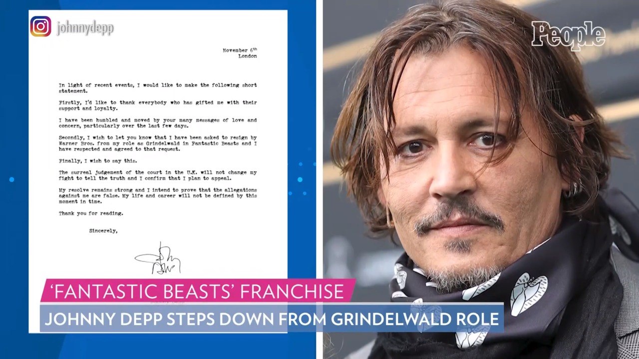 Johnny Depp Agrees to Resign from Fantastic Beasts Role After Losing 'Wife Beater' Libel Case
