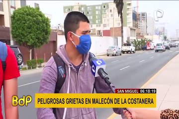 San Miguel: grietas ponen en peligro a vecinos de malecón Costanera