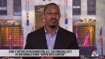 ‘It Was Pretty Awesome’  Early Voters Cast Ballots At Baseball Parks, Sports Arenas   NBC News NOW