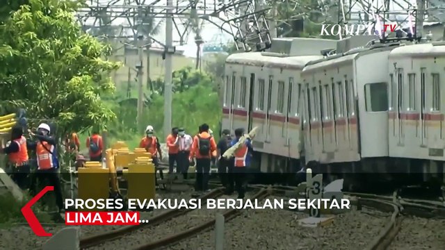 Penampakan KRL Anjlok di Stasiun Kampung Bandan, Ini Rekayasa Jalurnya