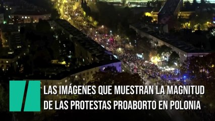 Las imágenes que muestran la magnitud de las protestas proaborto en Polonia