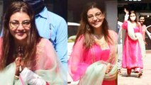 Kajal Aggarwal Makes An Appearance A Few Hours Before Her Wedding