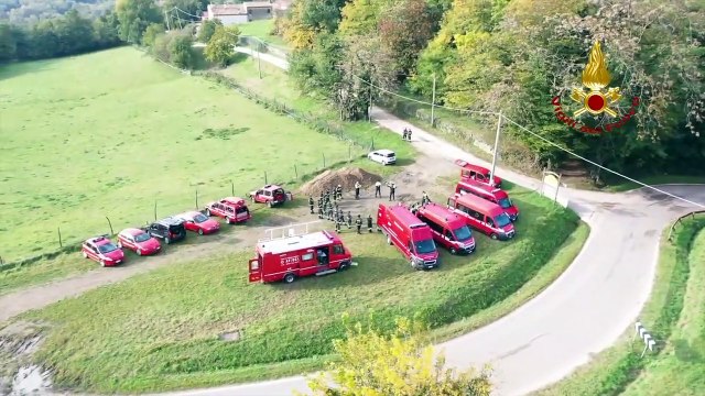 Precipita velivolo, addestramento dei Vigili del Fuoco nel Padovano (30.10.20)