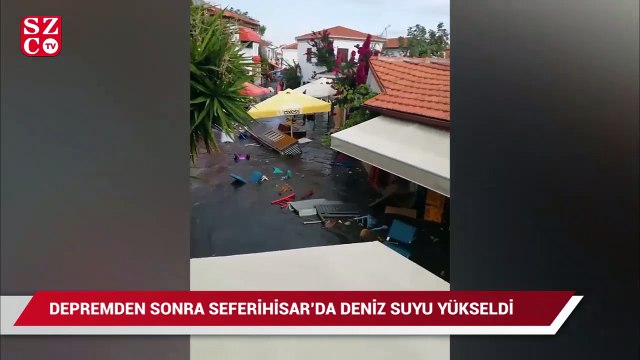İzmir depreminden sonra Seferihisar'da deniz suyu yükseldi