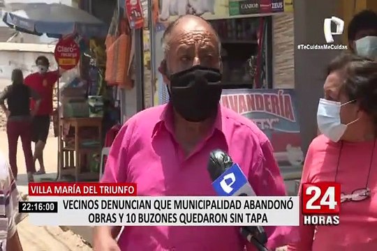VMT: Obras inconclusas y 10 buzones sin tapas tras amenazas de mafias de construcción civil
