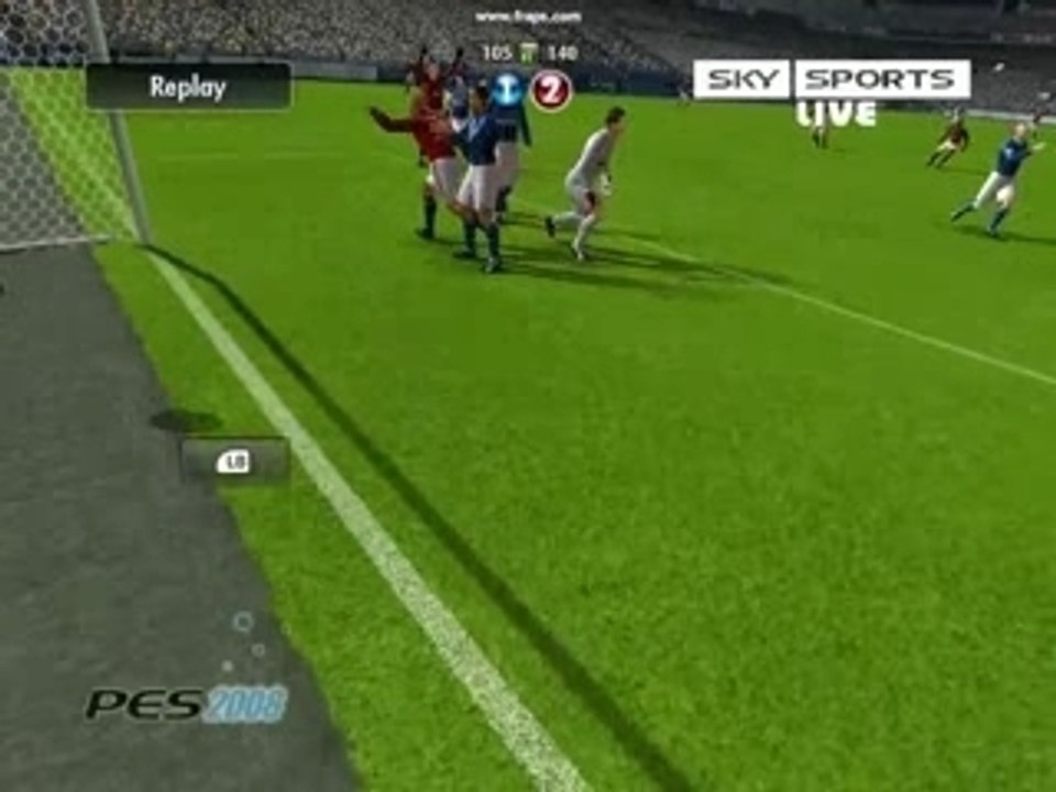 PES2008 RONALDO Back heel goal